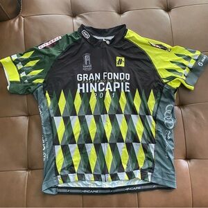 Green and Black Geometric Cycling Jersey